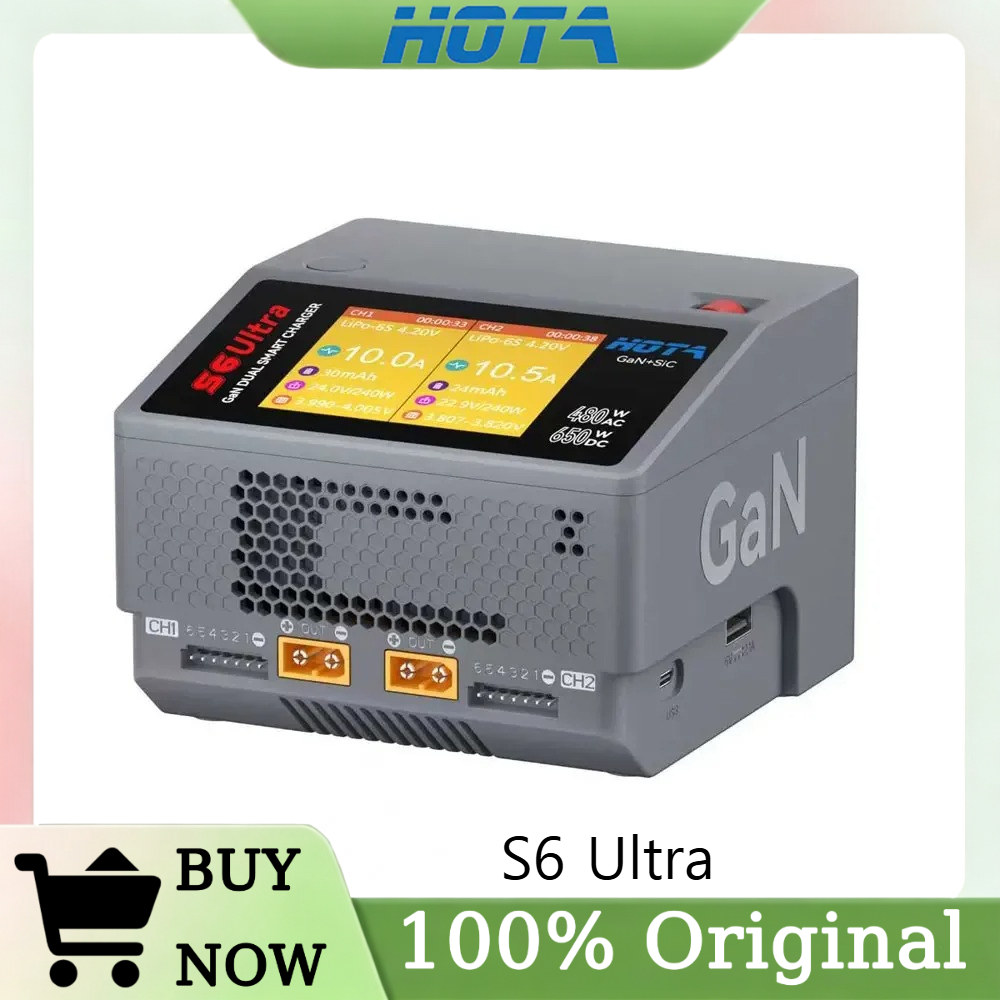 شاحن HOTA S6 Ultra ثنائي القنو - مراجعة Drone Battery Balance Charger وسعره